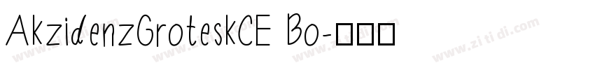 AkzidenzGroteskCE Bo字体转换
